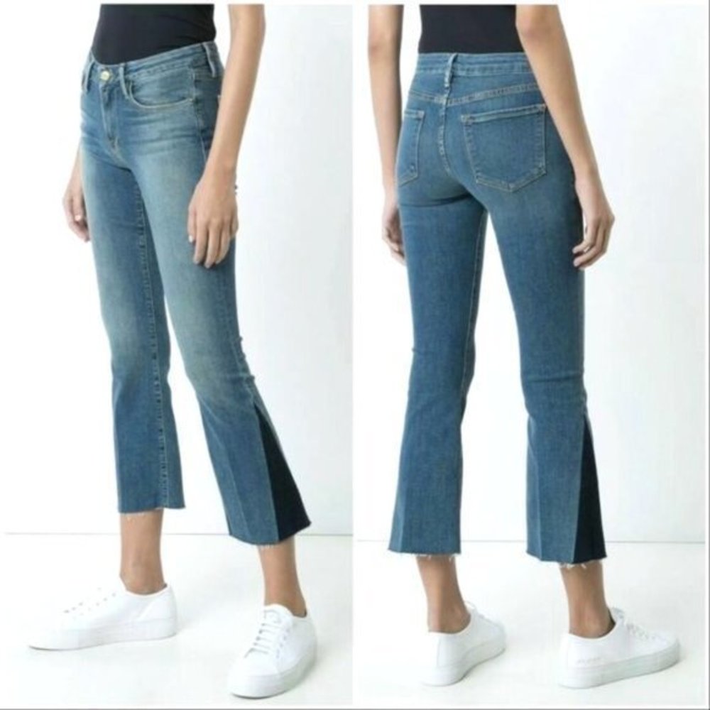 FRAME Denim Le Crop Mini Boot Flare Jeans …